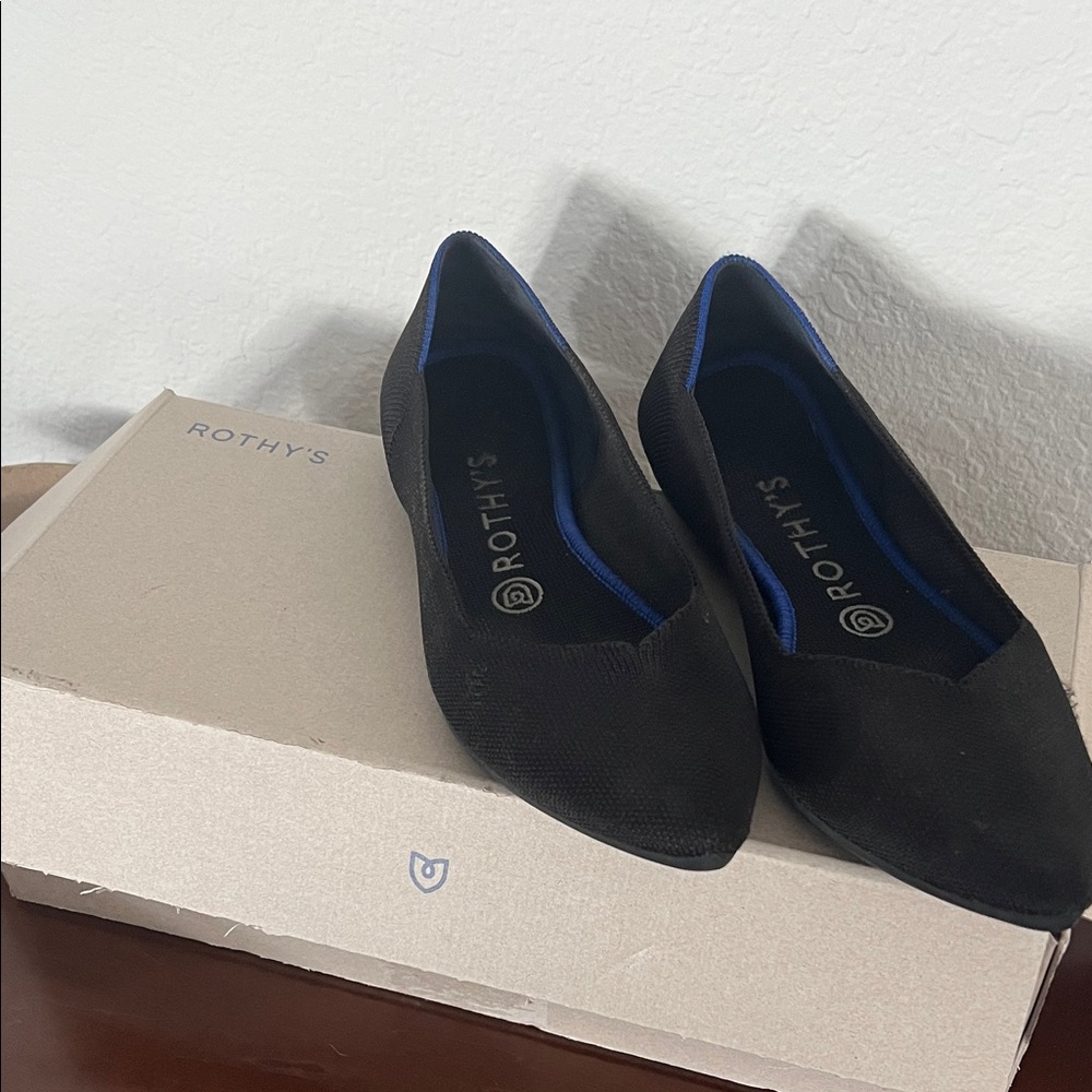 Rothy's Black and Blue Women's Flats